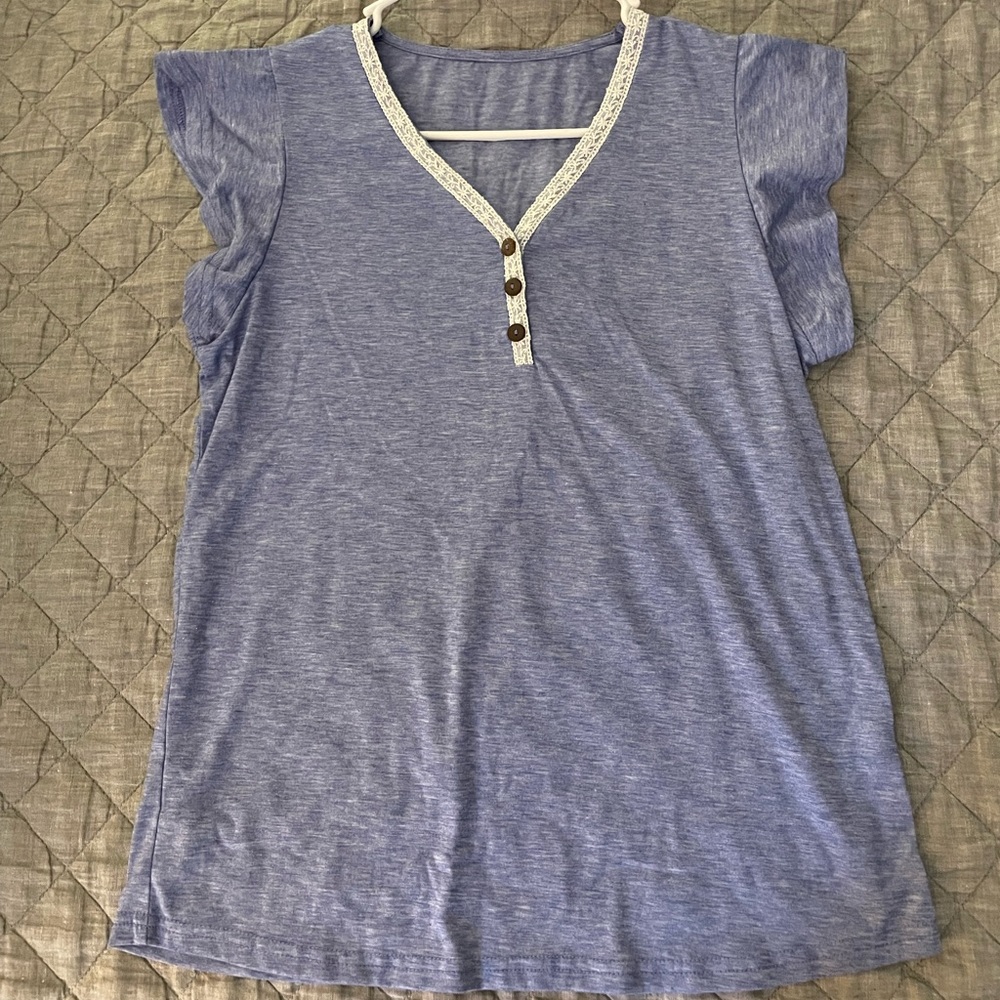 Heather blue tshirt size small